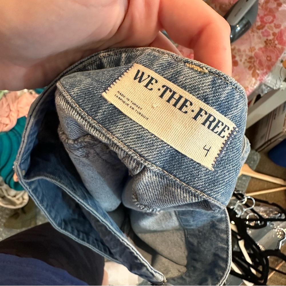 We The Free Free People | Blue Denim Emmy Wrap Skort Size 4 - Picture 6 of 6